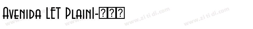 Avenida LET Plain1字体转换
